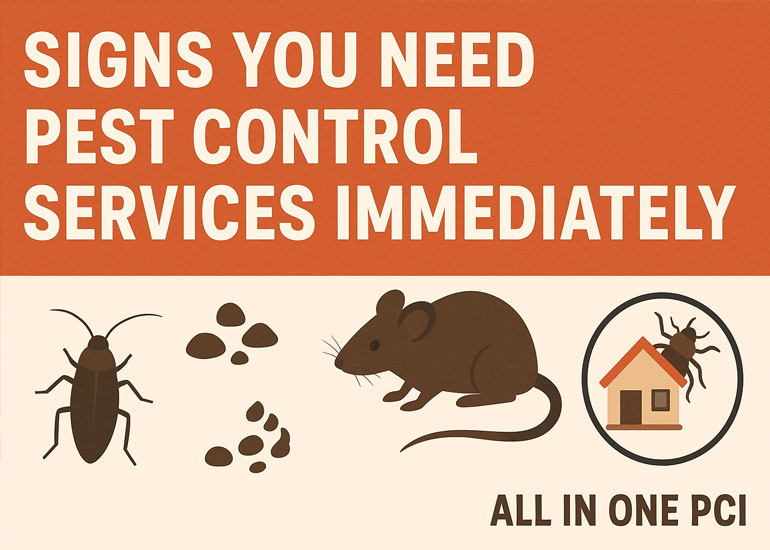 Signs You Need Pest Control Services Immediately...